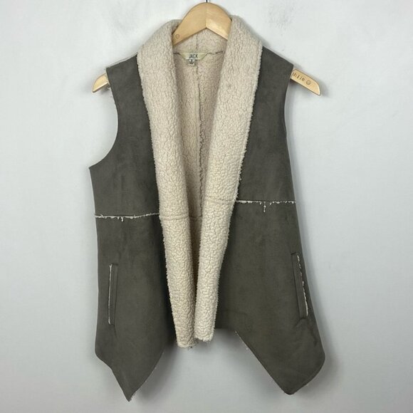 Revolve BB Dakota Levy Shearling Fleece Vest Faux Fur Size Small‎ Walnut Brown - Picture 10 of 10